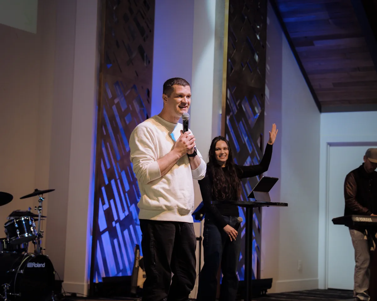 Jony Volk teaching alongside Maria at CityLife Church East Bay